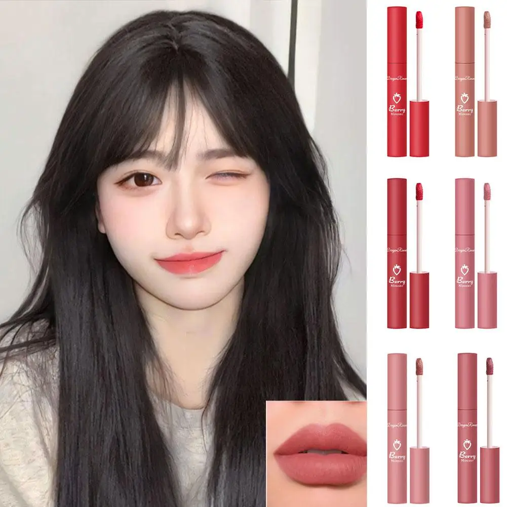 Impermeável Non-Fading Matte Batom, Velvet Cosméticos, Lip Gloss, Maquiagem, Non Stick Cup, 12 cores, X1p7