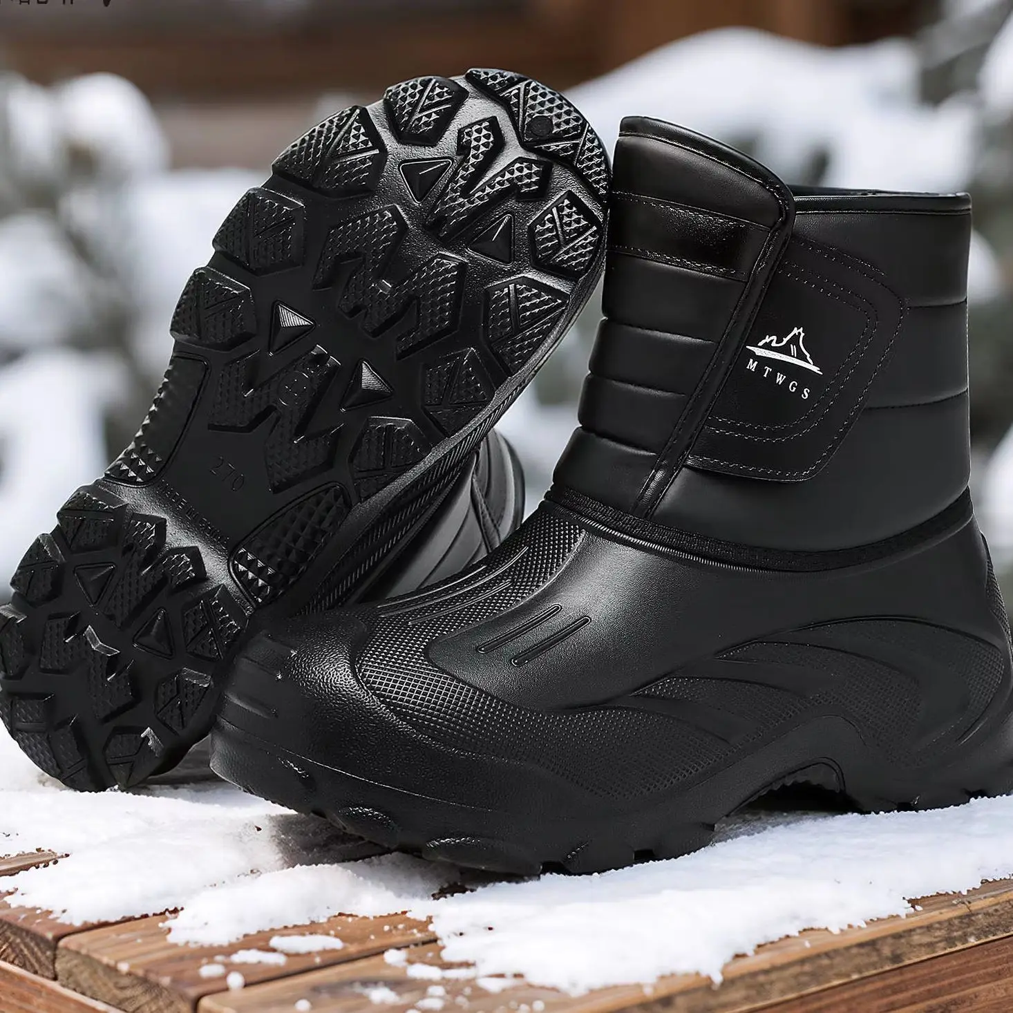 Winter Waterproof Snow Boots 2026 Thick Velvet One Step Outdoor Casual Non-Slip Cotton Boots view 4