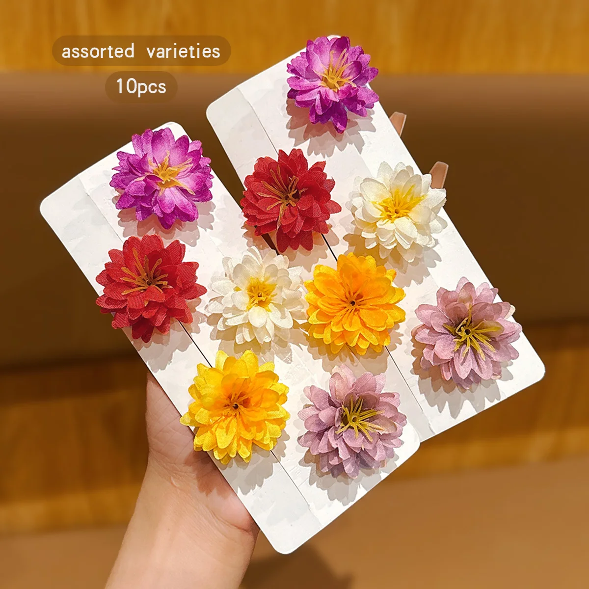 10 colorful random flower hair clips for daily use as hair accessories image 6