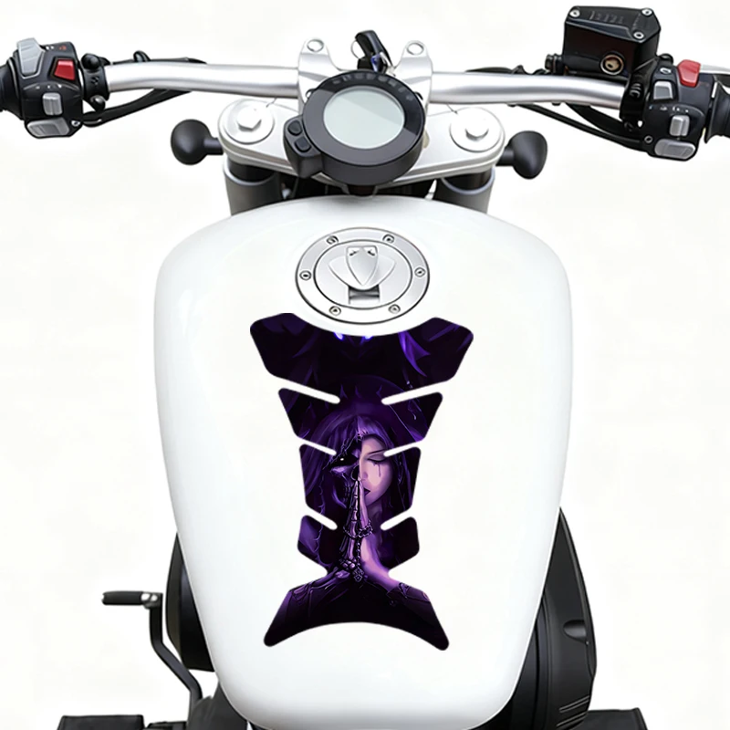 

2 pieces per set motorcycle fuel tank sticker Dark Praying Girl Anti-scratch film material protection sticker vinyl