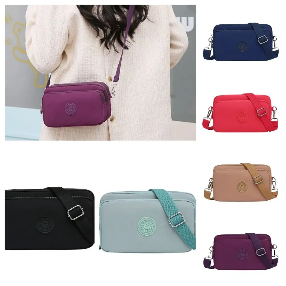 Bolso cruzado de tela Oxford de estilo coreano, bolso de hombro de tela Oxford de múltiples capas, monedero, bolso para teléfono