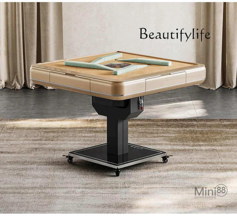 Mini Cabinet Automatic Household Minimalist Folding Dining Table Dual-Use Roller Coaster Mahjong Table Bass