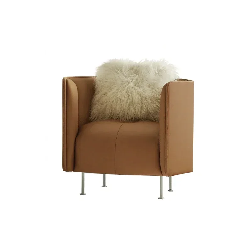 Y Light luxury simple leisure chair medieval single sofa chair hall meeting leather recliner