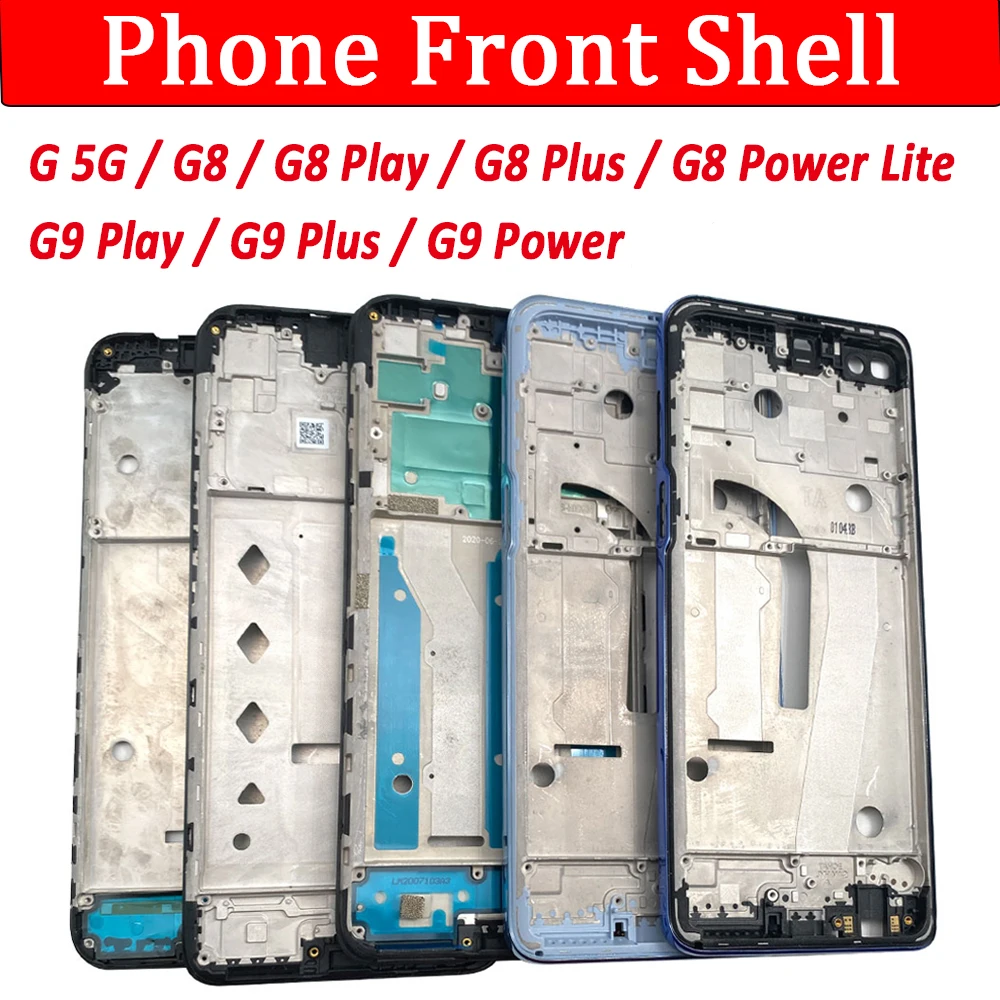 NEW For Moto G 5G G8 Plus G7 Power Lite G9 Play G100 Front Housing LCD Frame Shell Screen Bezel Holder Phone Replacement Parts