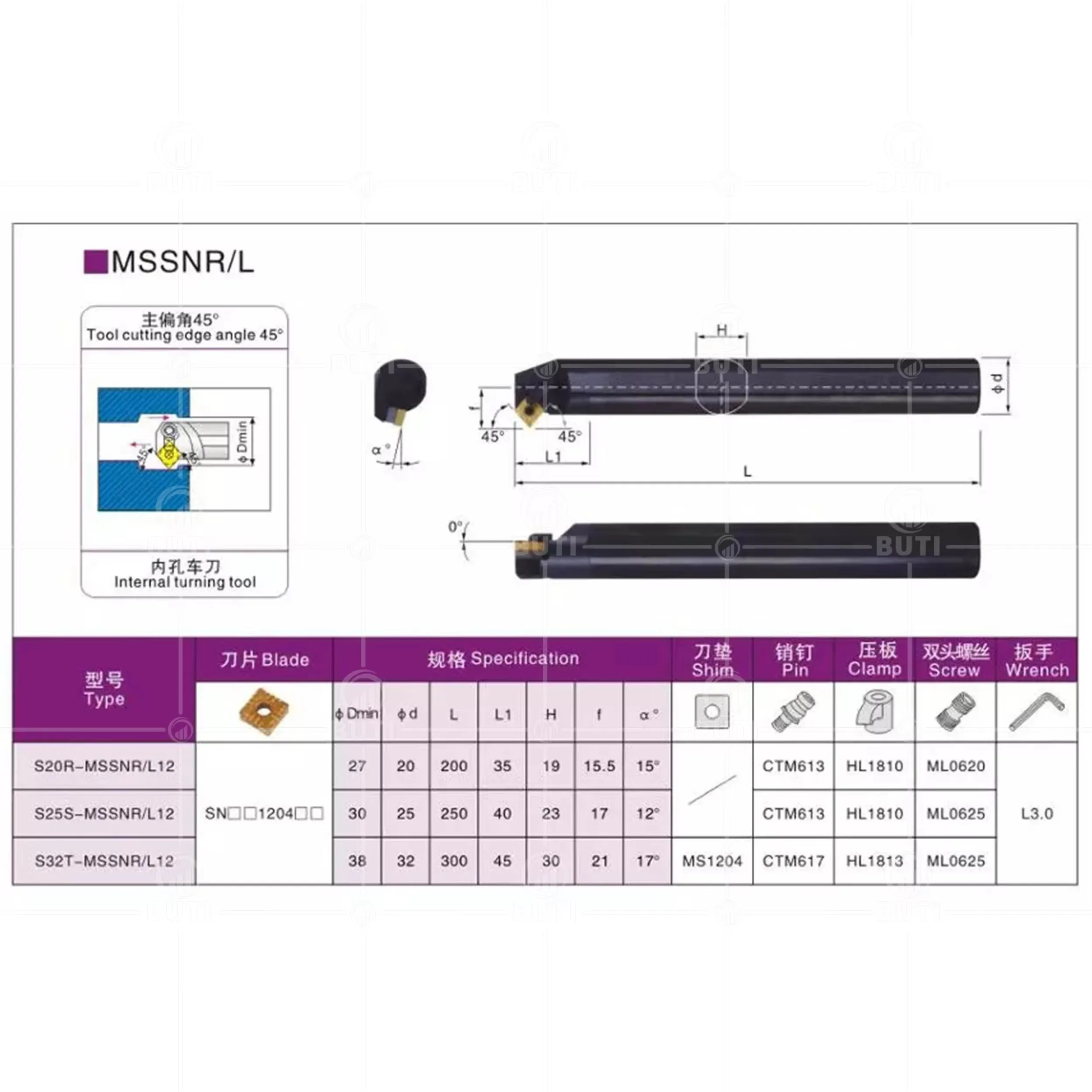 

DESKAR 100% оригинальный токарный станок с числовым управлением S20R-MSSNR12 S25S-MSSNR12, расточная оправка с ЧПУ, токарный инструмент для внутреннего отверстия, держатель MSSNR/L