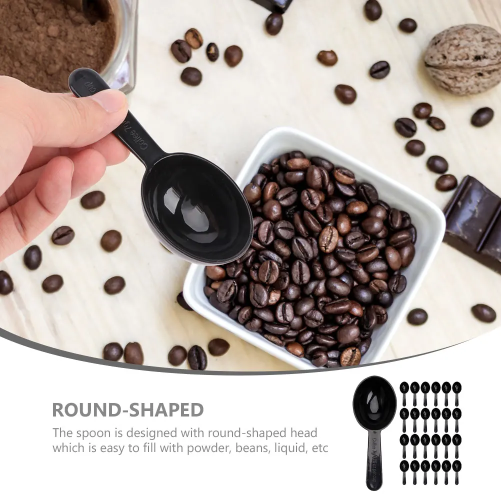 

50Pcs Coffee Measuring Scoop High-Grade Multi-Function Spoon for Ground Beans Loose Tea Coffee Powder Milk Seasonings Household