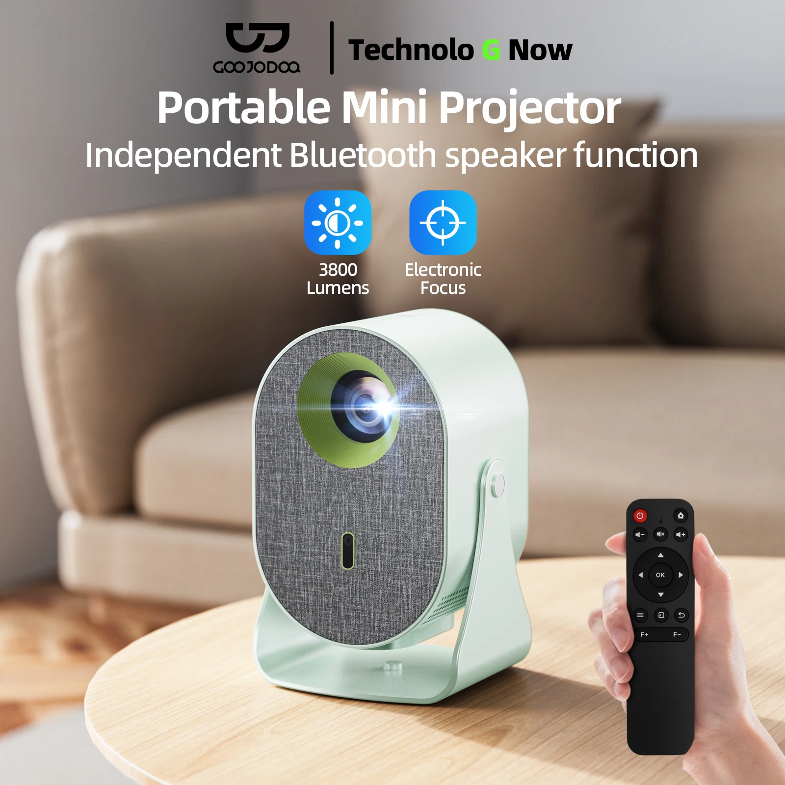 4K Android Wifi 6 Full Hd 720P HD Projector Semi-enclosed vertical PTZ projector 180ANS LED Portable 2.4G 5G with Remote Control