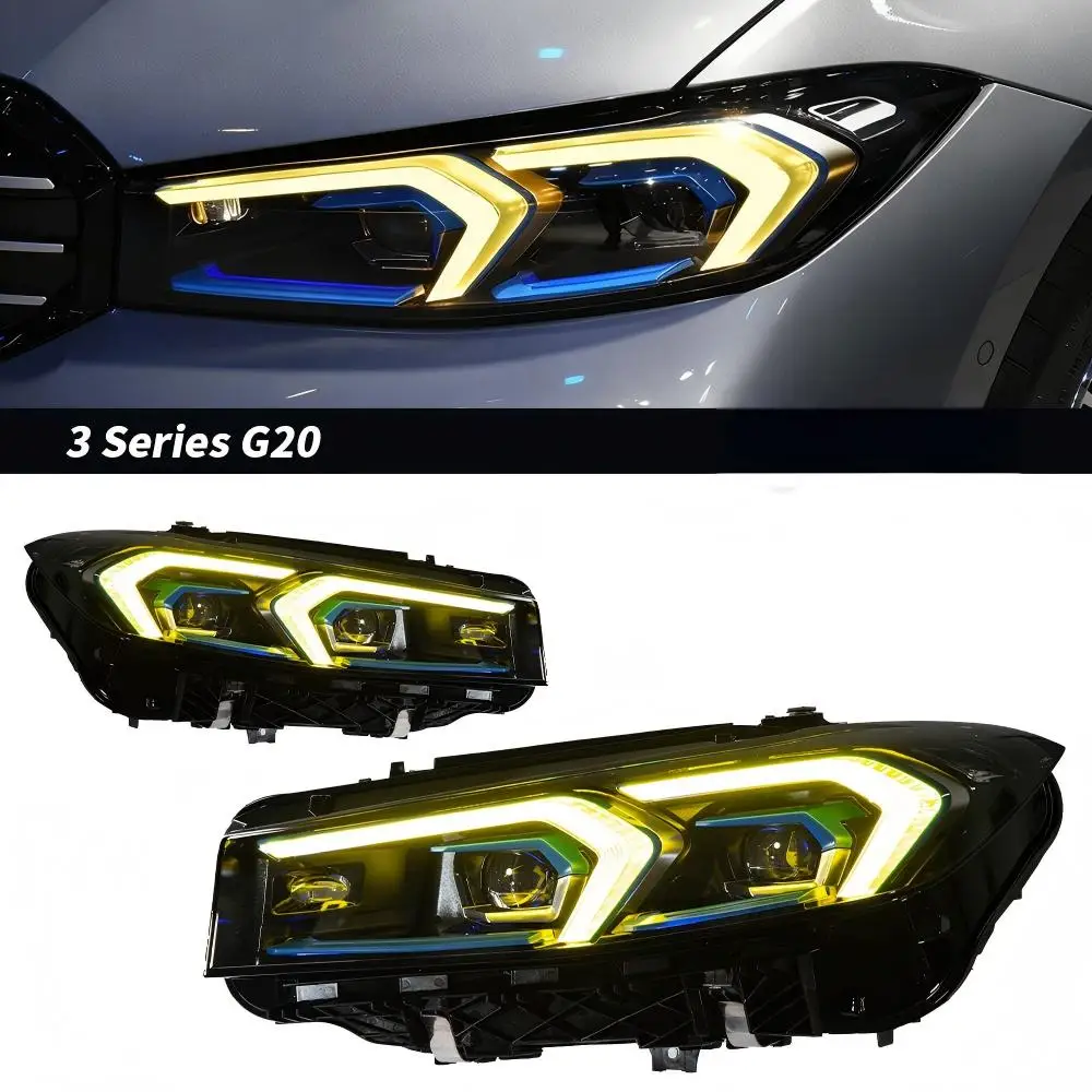 Car Model for BMW 3 Series G20 2019-2025 LED DRL Dynamic Signal High and Low Beam Day Running Light DRL Light Auto Lamps