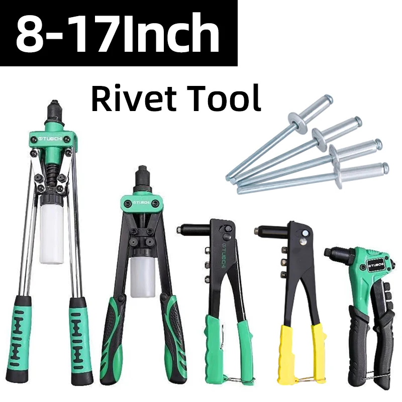 Rivet Gun Manual Labor-Saving Riveter Household Industrial-Grade Core Pulling Riveting Tool 8/9.5/13/14/17 Inch