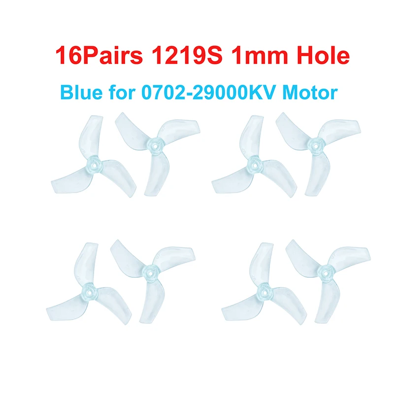 Gemfan (16cw + 16ccw) 1219s 31mm hélice ultraleve de 3 lâminas para fpv tinywhoop micro drone 0703 0702 29000kv peças diy