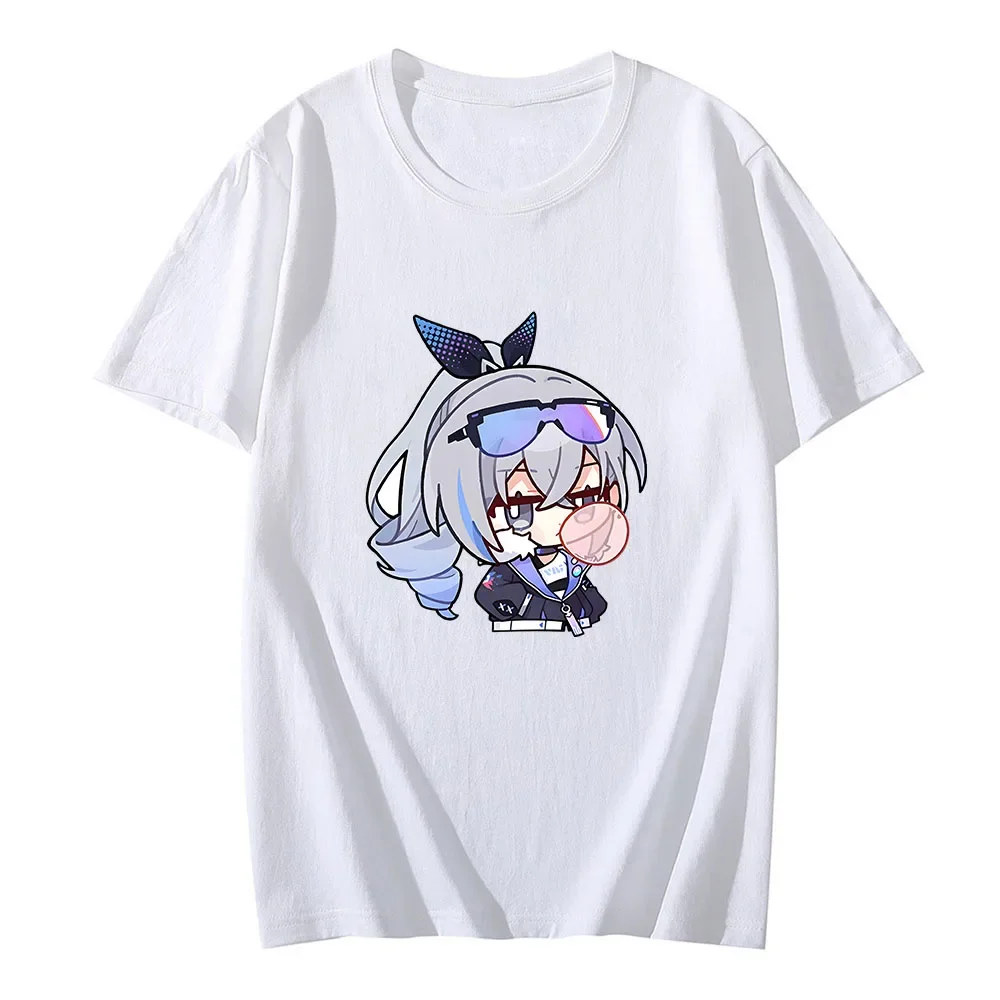 Honkai-Star Rail Silver Wolf T-shirt para mulheres, Fpr, grafite estético, kawaii, manga curta, roupas gráficas de anime feminino, top