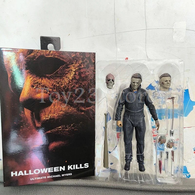 NECA مع اليقطين هالوين ينتهي يقتل II مايكل مايرز عمل الشكل هالوين الرعب اللعب دمية نموذج هدايا عيد الميلاد عيد الميلاد #5