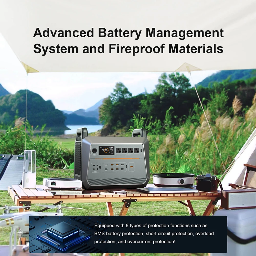 Sunark التيار المتناوب الناتج 110 فولت مولد الطاقة الشمسية المحمولة 2Kwh 2000 واط Lifepo4 محطات الطاقة الشمسية المحمولة للتخييم #6
