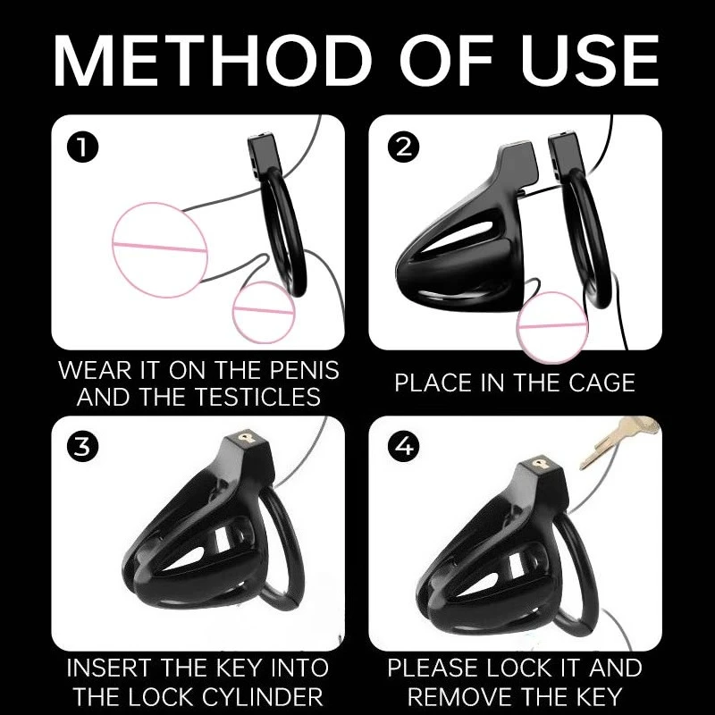 أقفال القضيب للذكور، أقفاص العفة، عناصر غير مرئية للخروج لدعائم ارتداء القضيب، قيود قفص العصافير، منتجات للبالغين