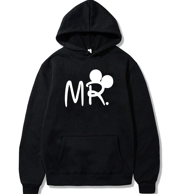 Couple Matching Sweatshirt Funny Letter Pattern MR MRS Print Lover Hooded Fashion Women Men Long Sleeve Streetwear Sweet Hoodies