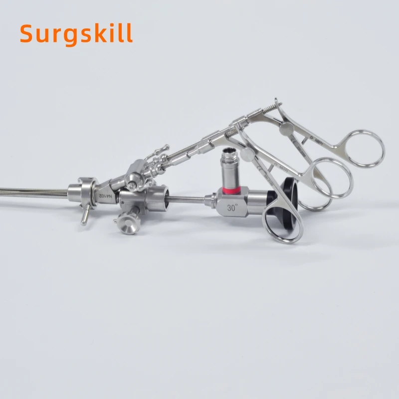 Urology Cystoscope Set 30 Degree 4x302mm, Urology Rigid Endoscope With Working Channel