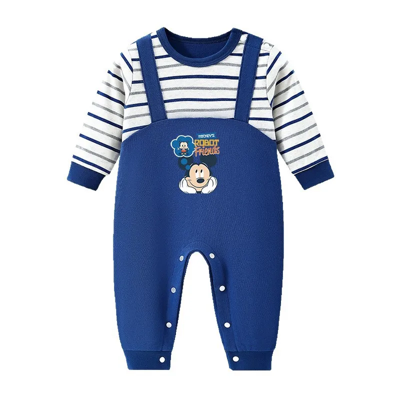 

Long Sleeve Baby Newborn Toddler Autumn Mickey Boys Cartoon Printed Clothes 0-24 months Romper Cotton Baby Jumpsuit