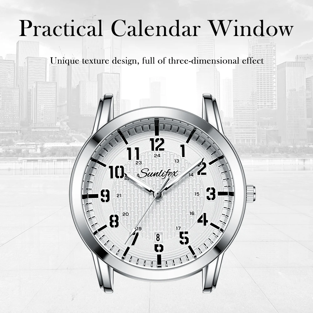 Sunlifex Traditional Business Men's Watch Leisure Business Simple Quartz Watch