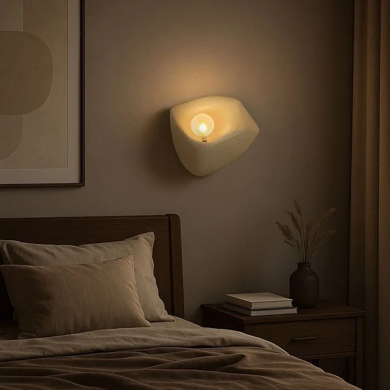 Wabi Sabi Hotel Wall Light Japanese Song Dynasty Aesthetic Bedside Lamp for Living Room Bedroom