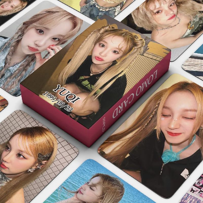 

55pcs/set Kpop Idol (G)I-DLE Album HEAT Lomo Cards HD High Quality Photo Card Photocard Pictures YUQI Fans Collection Gift