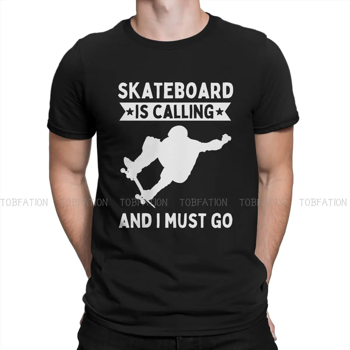 Skateboard Skate Skateboarding TShirt for Men Fanatic  Basic Summer Sweatshirts T Shirt Novelty Trendy Loose