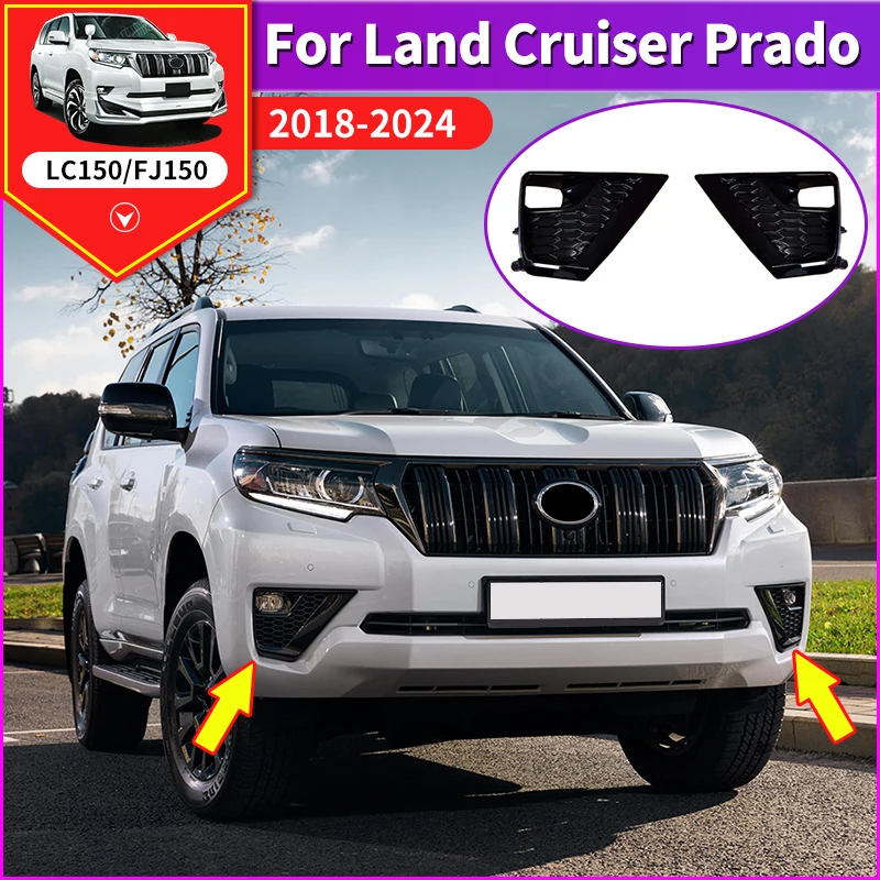 

Для Toyota Land Cruiser Prado150 2018-2024 Черный абажур Yao Fog LC150 аксессуары для наружной отделки 2023 2022