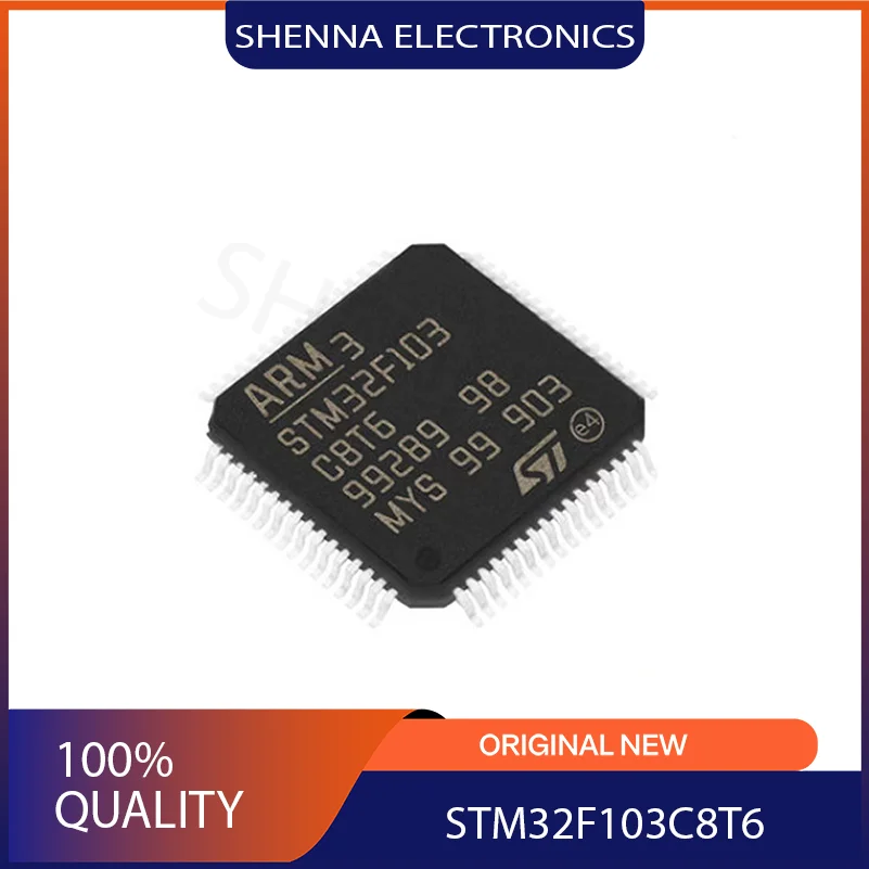 5PCS/Lot  STM32F103C8T6 Marking Code   Package Specifications   LQFP-48 72MHz embedded microcontroller chip