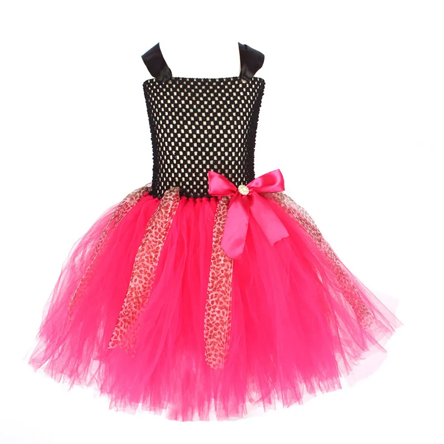 Pink Fashion Sweet Doll Style Layer Mesh Tutu Dress With Funny Headband Fairy Bow Wand Outfit Halloween Party Role Play Clothing