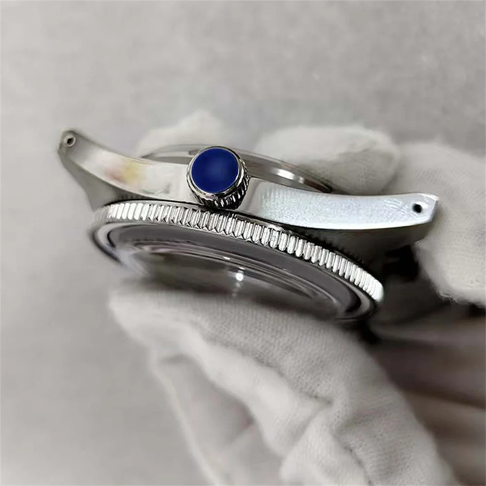 For NH35/36/7S Movement 41 mm Watch Case Stainless Steel Shell Sapphire Crystal for 28.5 mm Dial Black Steel Inner Shadow