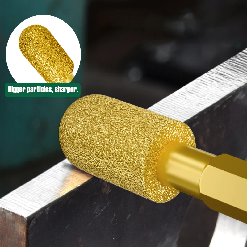 الماس رأس مطحنة 6 مللي متر العالمي عرقوب مختلط ملف ل الحديد الزهر الفولاذ المقاوم للصدأ السيراميك حجر طحن تلميع النقش #4