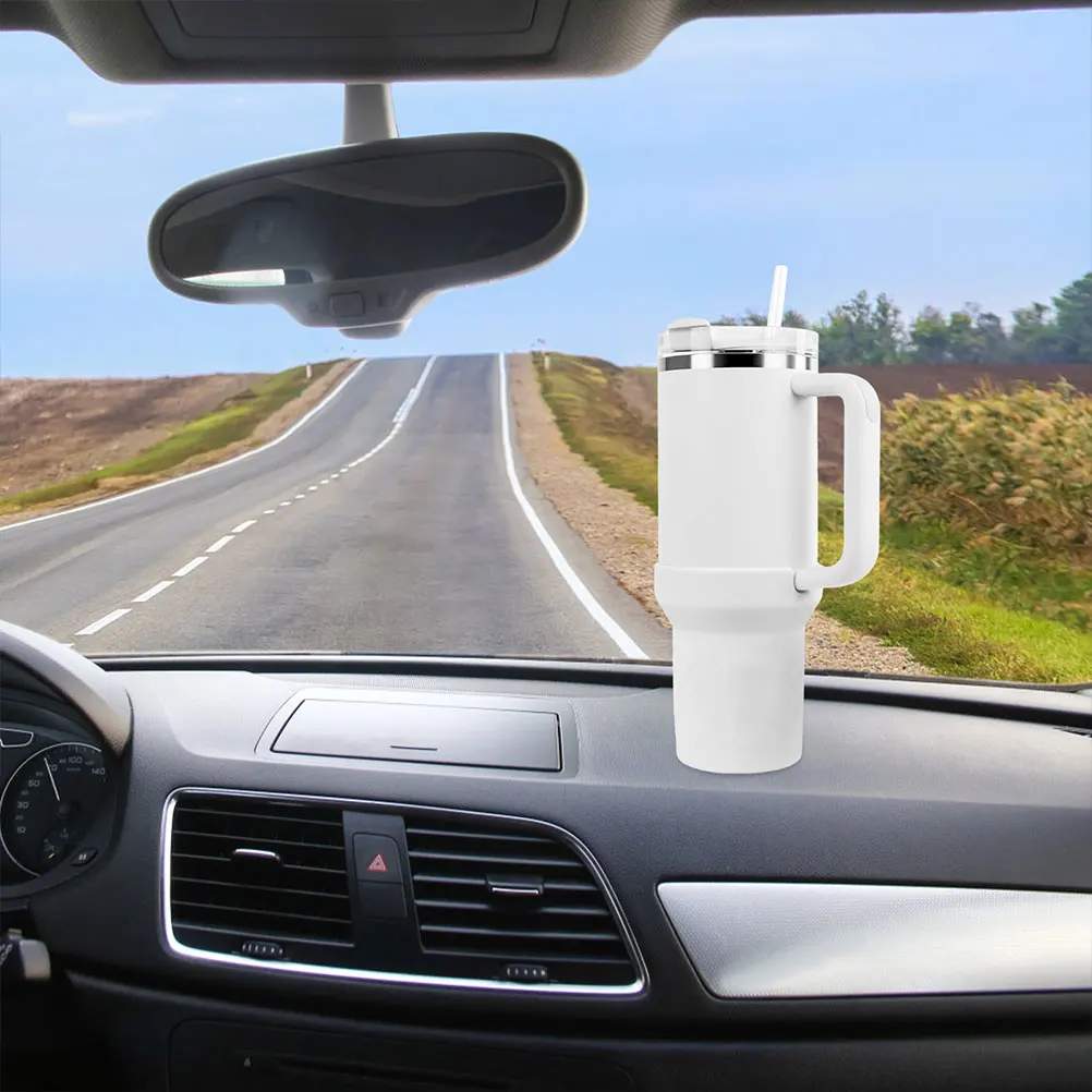 

2 Pcs White 40OZ Silicone Cup Cover Heat Insulated Non Skid Bottle Boot for Tumblers Sports Water Sleeve