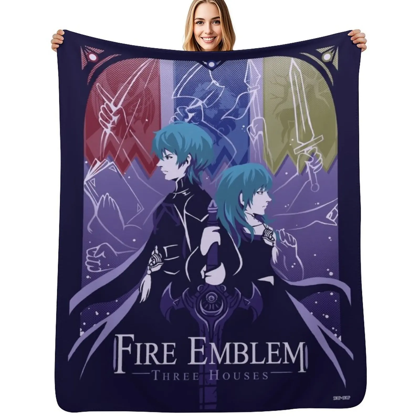 

Fire Emblem Three Houses Throw Blanket Modern Design Soft Blanket for Home Decor