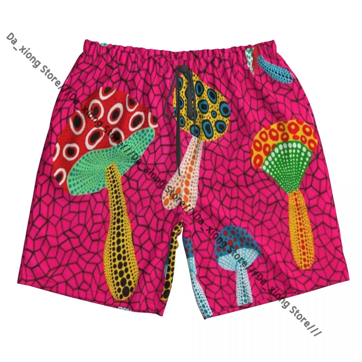 Heren strand korte sneldrogende zwembroek Yayoi Kusama Art badmode badpak zwembroek