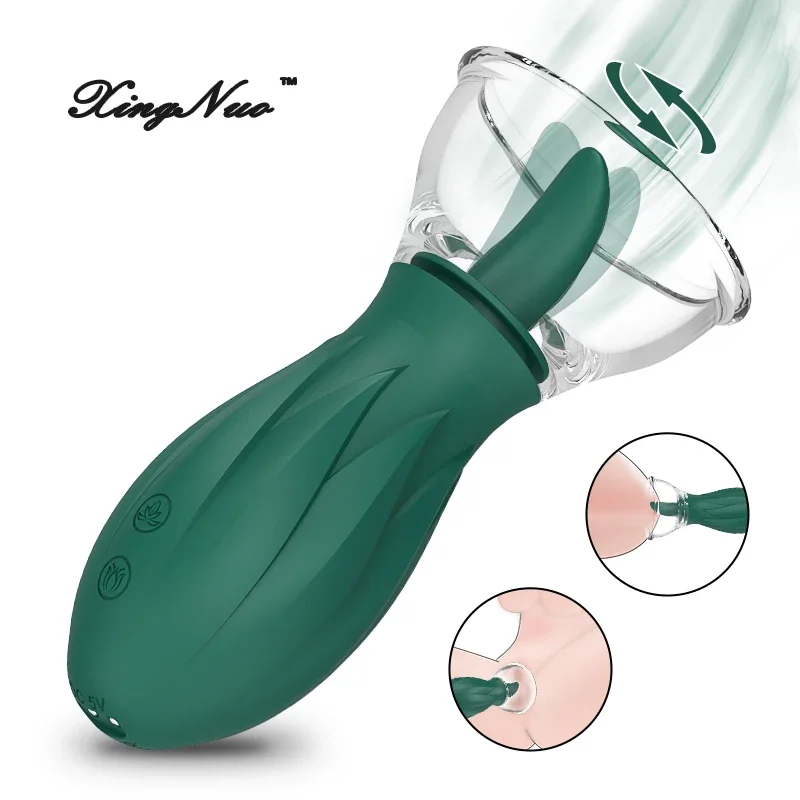 

Sucking Nipple Toys Nipple Vibrator for Women Couples, Female Sex Toy Manual Sucking with 10 Powerful Rotation Modes, Adult Toys