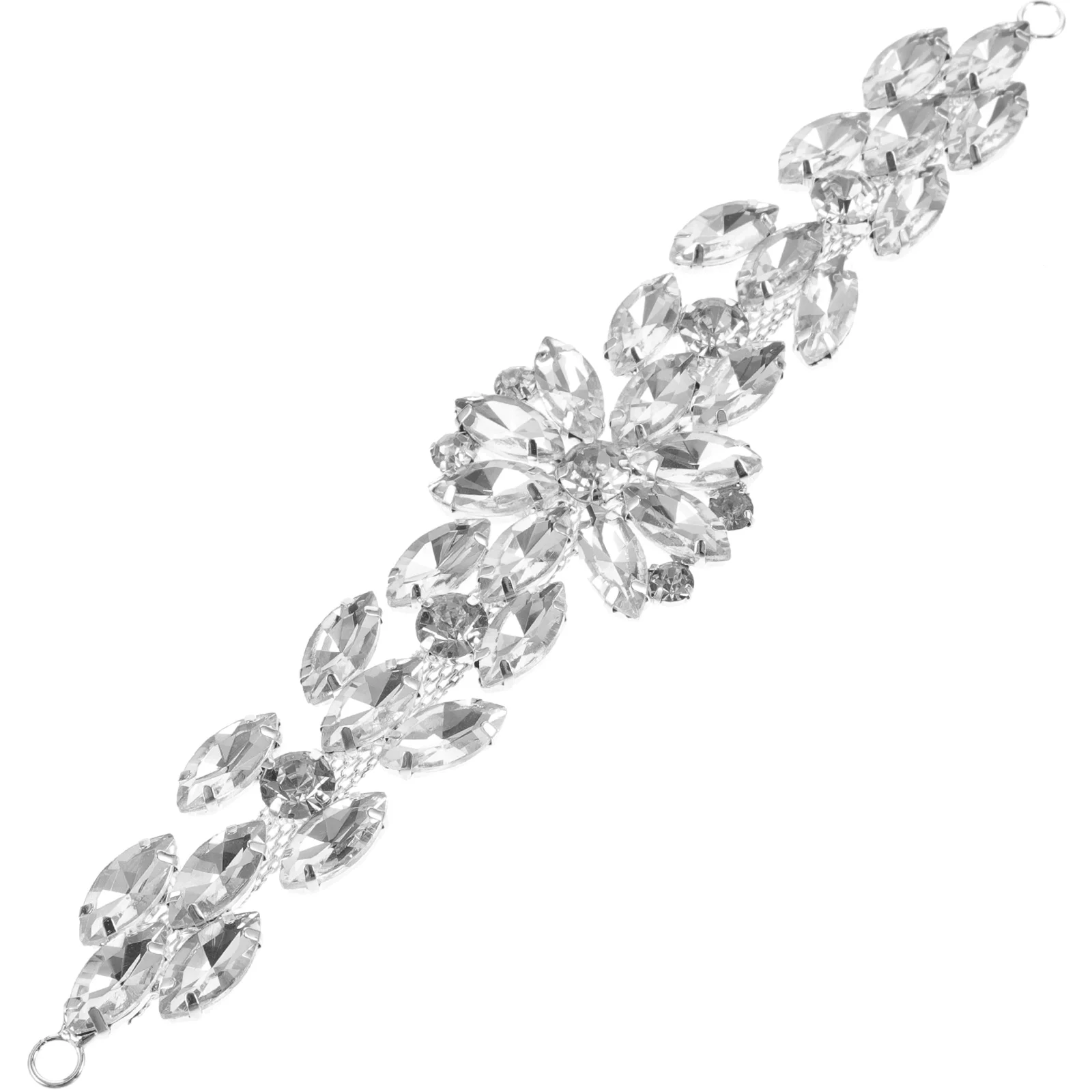 

Glass Silver Rhinestone Eye Patches for DIY Wedding Applique Bridal Sash Belt Decorative Garment Accessories Shoe