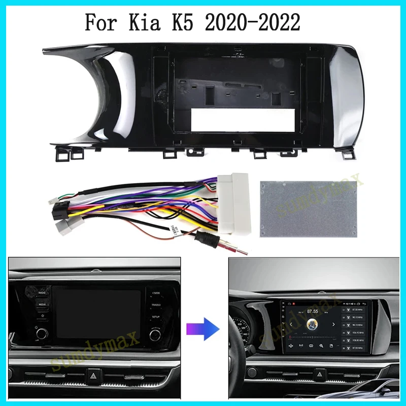 

10.1 inch Universal android car Radio Fascia For Kia K5 2020-2022 Stereo Panel Dash Mounting Frame Trim Kit Face