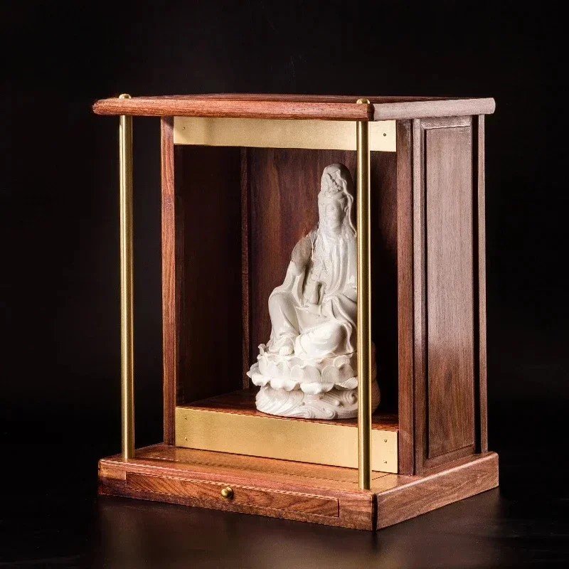 Y1 Buddha Niche Small Modern Simple Home Wall-Mounted New Chinese Style Mahogany Solid Wood Altar Guanyin Shrine Wall Cupboard