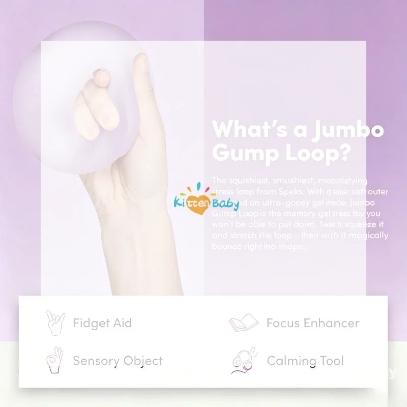 

Jumbo Loop Gel-Filled Stress Ball,Ultra-Squishy Fidget Toy For Stress Relief&Focus,Anxiety Ball Adults&Teens,Sensory Squeeze Toy