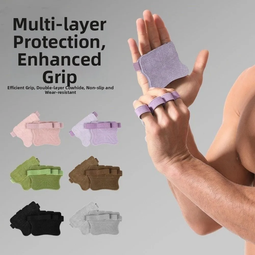 

1 Pair Anti-slip Fitness Four Fingers Gloves Wear-resistant Breathable Weightlifting Gloves Shock Absorption Training Palm Guard