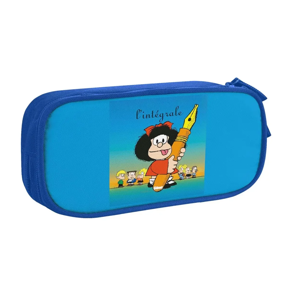 Custom Classic Mafalda Comic School Pencil Cases Large Capacity Quino Cartoon Mang Pencil Bag Pouch Students Stationery
