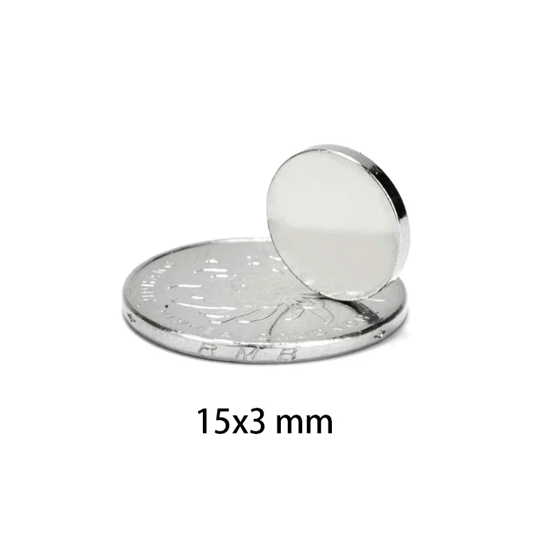 5~100PCS 15x3mm Small Circular Magnets for Home Refrigerators, Offices DIY 15x3mm