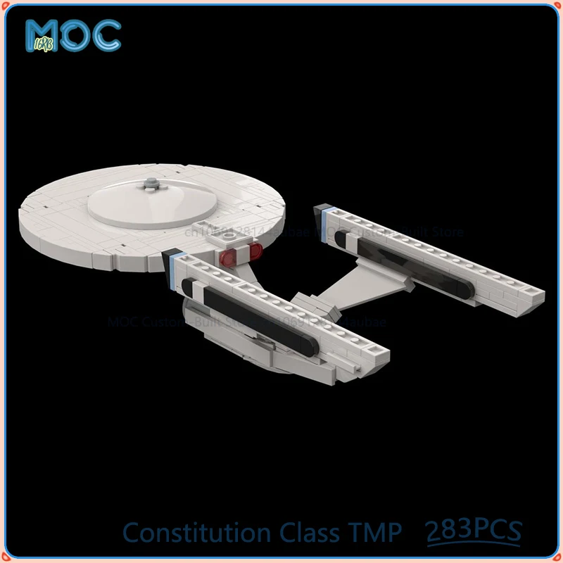 1:1500 Scale Constitution Class TMP (Enterprise) Model MOC Building Blocks DIY Assemble Bricks Space Toys Gifts 283PCS