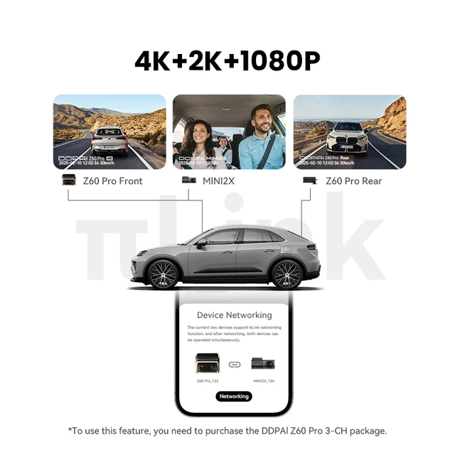 DDPAI 4K Dash Cam Z60 Pro HDR Support Front and Rear Interior Car Camera SONY STARVIS2 678 Sensor 5GHz Wi-Fi GPS ADAS 4G Car DVR 4 DDPAI 4K Dash Cam Z60 Pro HDR Support Front and Rear Interior Car Camera SONY STARVIS2 678 Sensor 5GHz Wi-Fi GPS ADAS 4G Car DVR 4