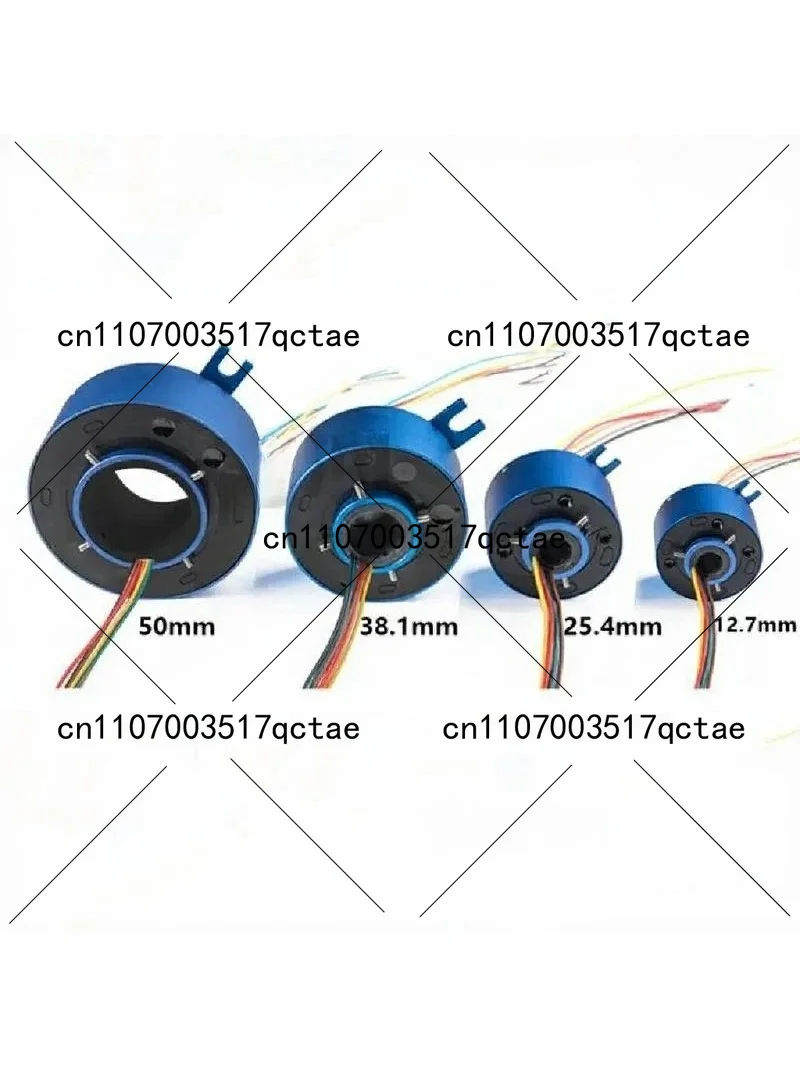 12.7mm Through Hole Slip Ring 2 Wire 10A Conductive Rotary Electrical Collector Connector