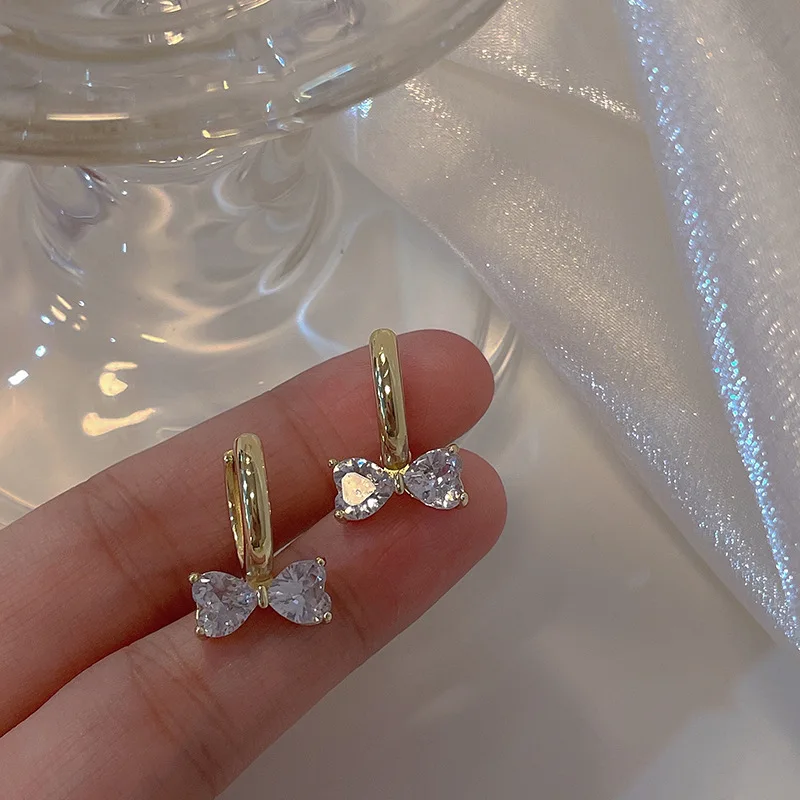Women's Classic Butterfly Zircon Earrings, Elegant Gift