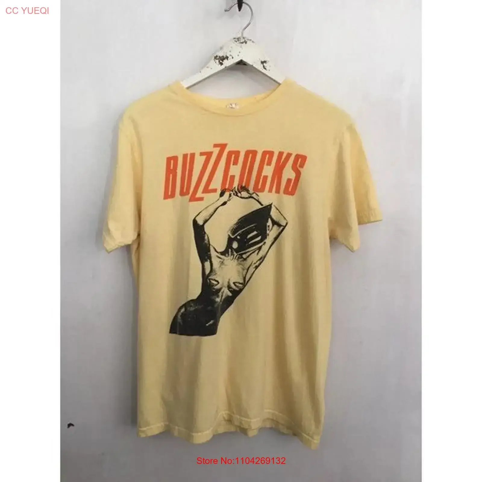 Vintage Buzzcocks Hardcore Punk short sleeve yellow haze color shirt KV30791 vintage Washed Soft Versatile graphic Unisex