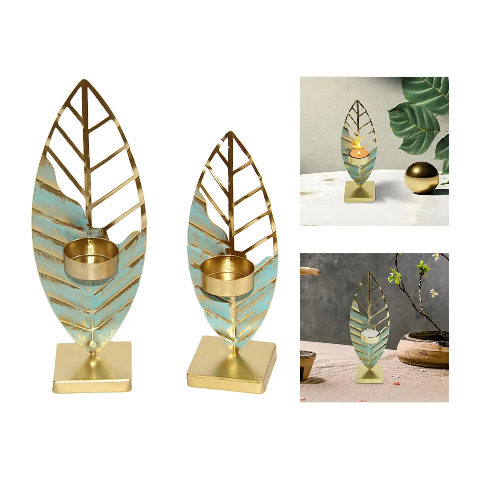 Tealight Candle Holder Leaf Candle Holder Candleholder Centerpiece for Living Room Table Decorations Bedroom Wedding Decor