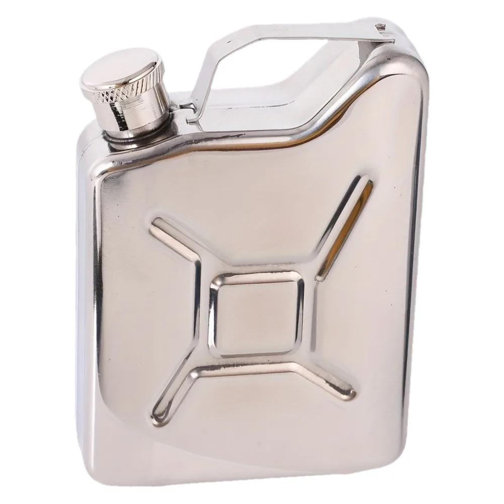 5oz Polished Stainless Steel Hip Flask, Portable Rectangle Pocket Liquor Bottle with Leakproof Screw Cap for Outdoor,Hand Wash