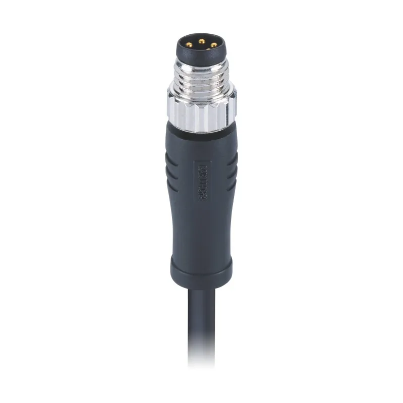 M8 connector 4pin waterproof female  molded 1m PVC cable,free end