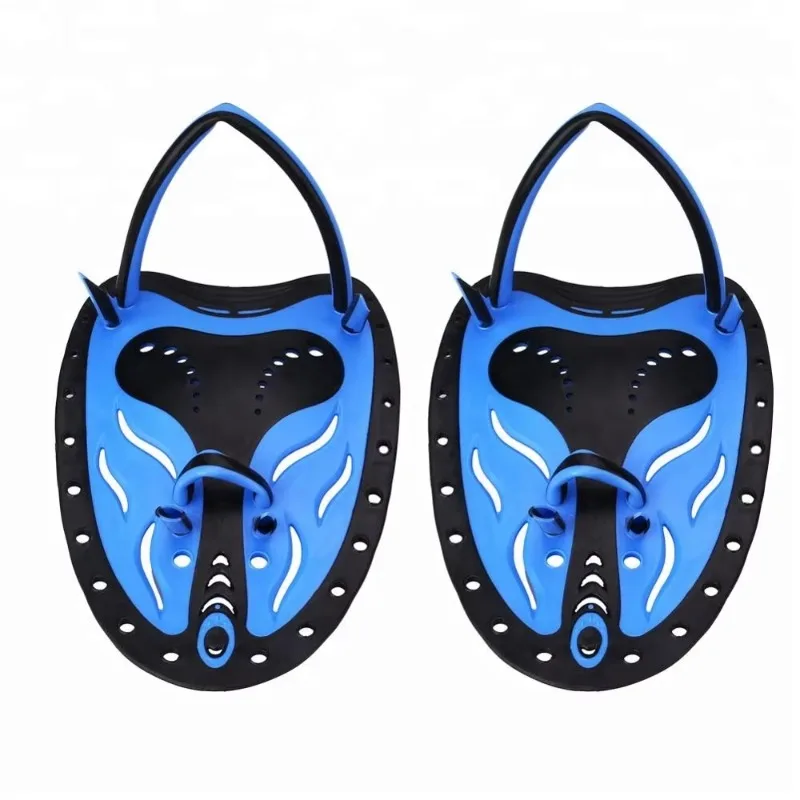 Train swimming with hand paddling with the best swimming equipment for paddling